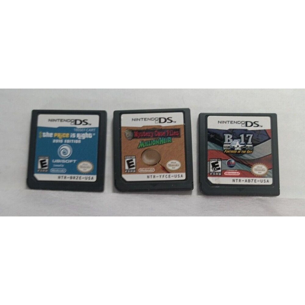 3 DS Games  B17, Price is Right, Mystery Case Files Tested - CARTRIDGES ONLY